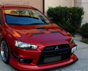 Капот в стиле EVO RalliArt на Mitsubishi Lancer 10