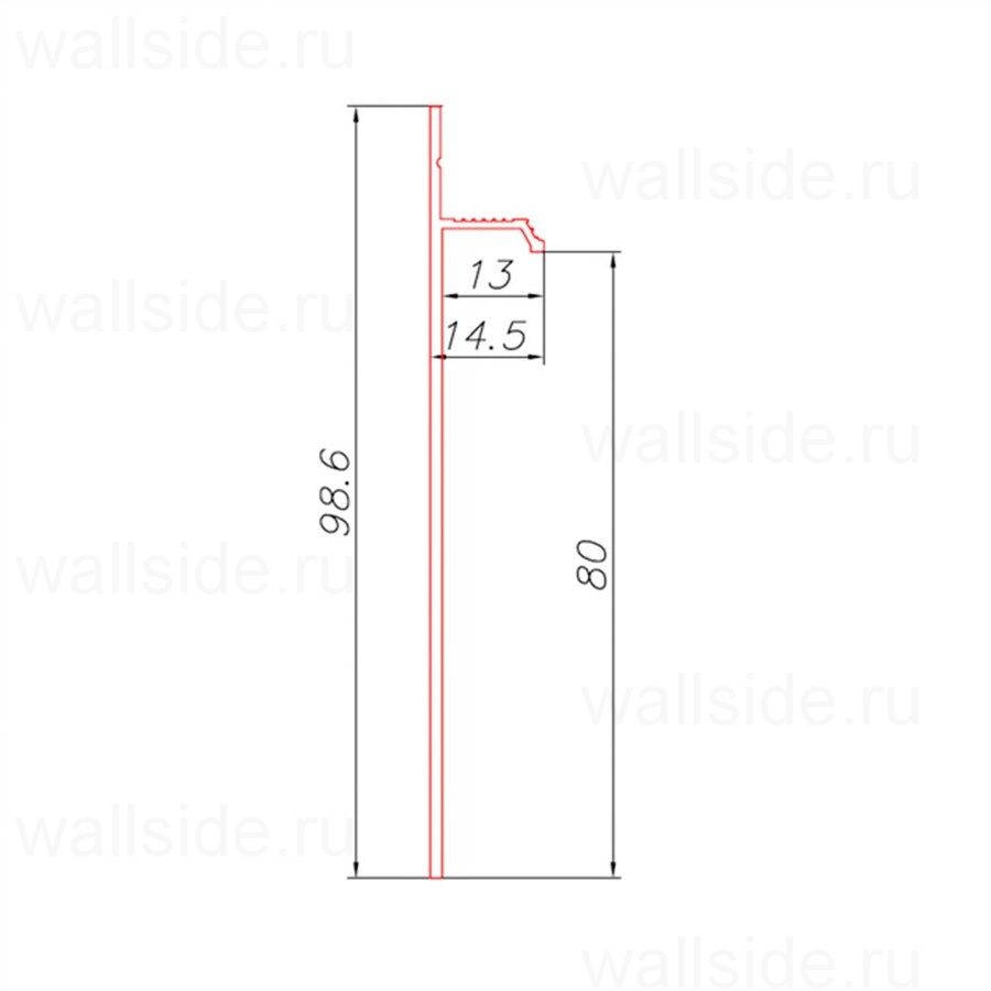 Скрытый плинтус Pro Design 323 белый муар