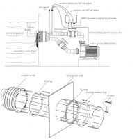 Противоток AquaViva WTB400T Kit (380V, LED, 80m3, 4kW, 5,5HP) вал AISI 316