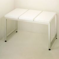 Скамейка Effe Linea Alu  3 сегмент 81x48x45см, цвет: тик схема 1