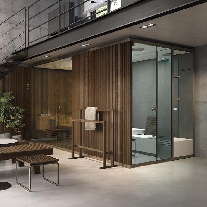 Изображение Сауна-хаммам Effe BodyLove SH Side 365x202 BL 45 14 0004 левая, канадский хемлок/трубчатое стекло