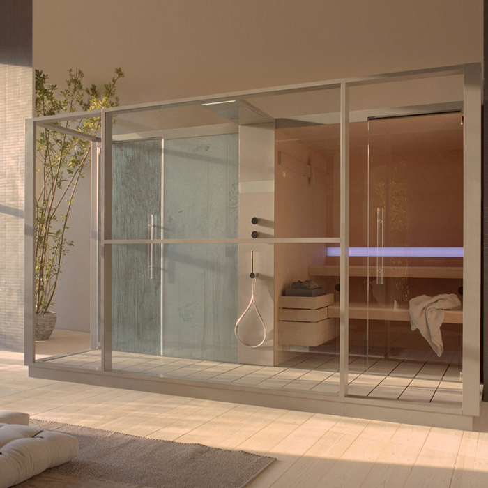 Изображение Сауна-хаммам Effe Logica Spa Filo 373x250 LO 11 03 0003 правая, камень