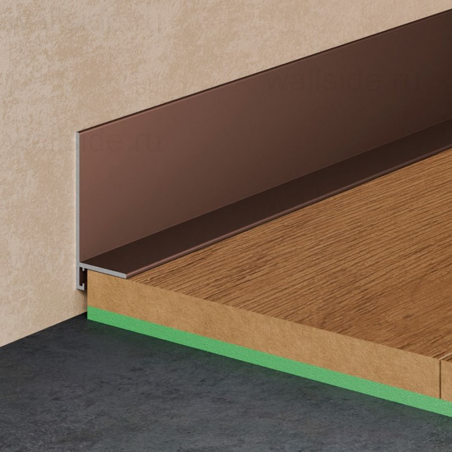 Щелевой плинтус Pro Design Mini L 601 коньяк