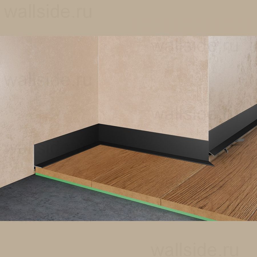 Щелевой плинтус Pro Design Mini L 601 чёрный