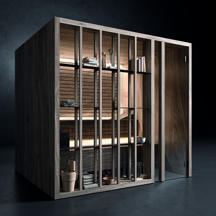 Изображение Сауна Effe Yoku.S 105 SA 70 10 0001 черный орех, правосторонняя