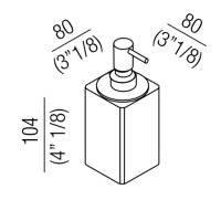 Дозатор Agape Surf для мыла подвесной цвет: хром/белый схема 2