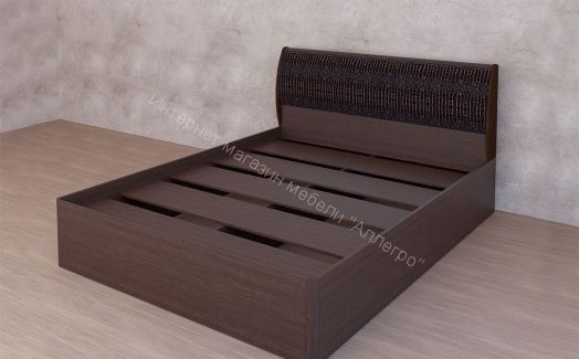 Кровать Кэт-4,6 1600 Венге/кожзам Сaiman коричневый