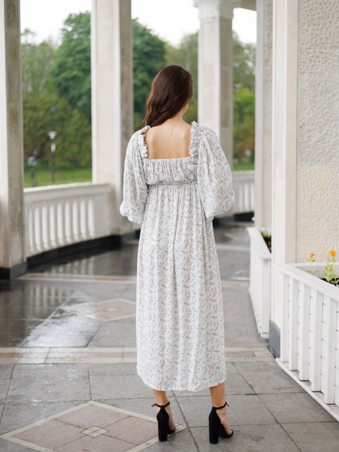 Платье Estate из бамбука "Голубые ветви"