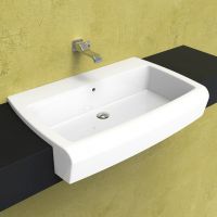 Полувстраиваемая раковина Flaminia Una 90 Semi-Inset Basin 90х59 схема 1