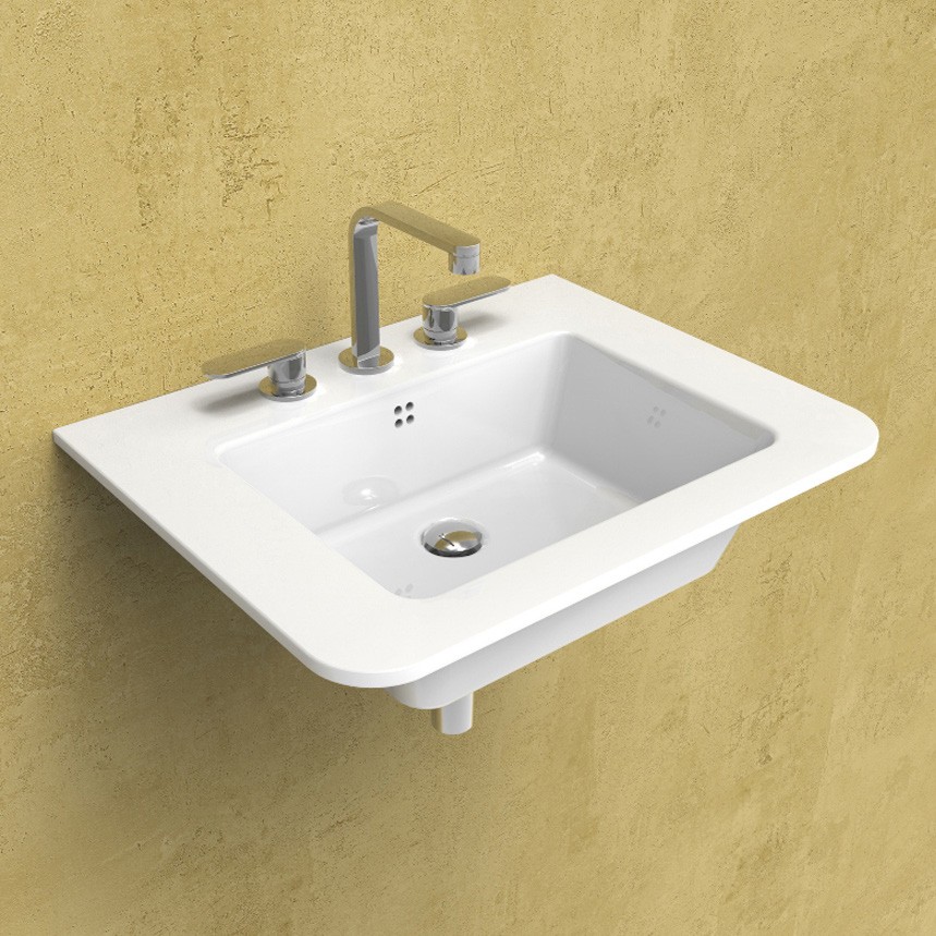 Раковина Flaminia Volo 66 Countertop - Wall Hung Basin 66х52 схема 1