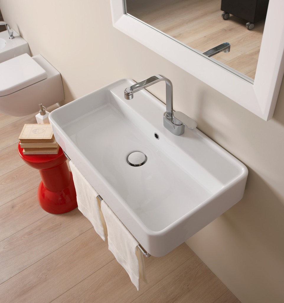 Раковина Flaminia Miniwash 75 Wall Hung Basin 75х42 схема 1