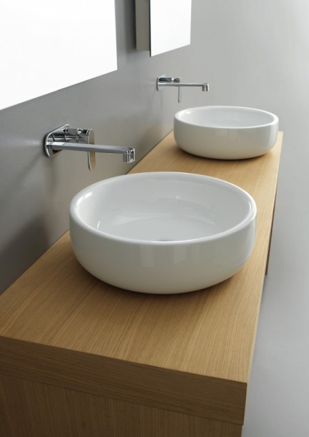 Накладная раковина Flaminia Bonola 50 Countertop Or Suitable For Pedestal Basin 50х50 ФОТО