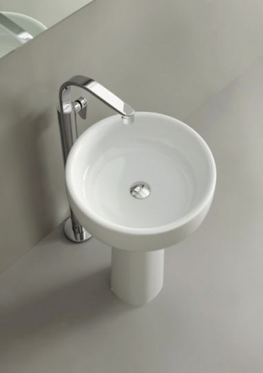 Раковина Flaminia Bonola 50 Countertop Or Suitable For Pedestal Basin 50х50 схема 9