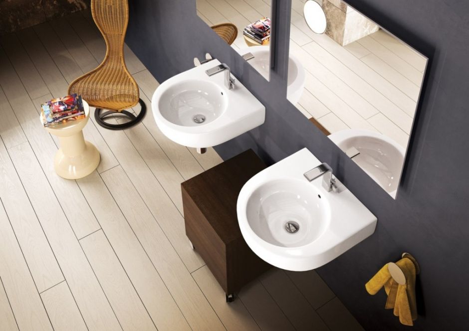 Подвесная раковина Flaminia Pass 50 Countertop - Wall Hung Basin 52х50 ФОТО