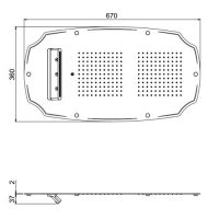 Верхний душ 700х400 мм  Carimali MyDream Colonial 23072XN-CRX схема 2