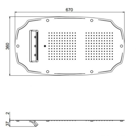 Верхний душ 700х400 мм  Carimali MyDream Colonial 23072XN-CRX ФОТО