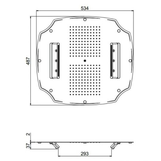 Верхний душ 550х500 мм  Carimali MyDream Colonial 23076XN-CRX ФОТО