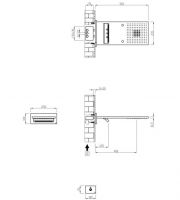 Верхний душ с хромотерапией 510х220 мм  Carimali Yes El’it 26870/S-CR схема 2