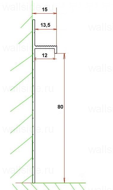 Скрытый плинтус Евротрим 5957.01 анодированный серебро