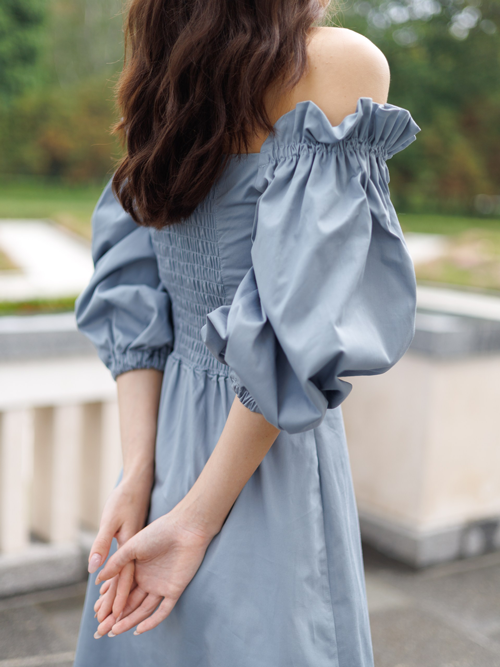 Платье Celesta из хлопка голубое