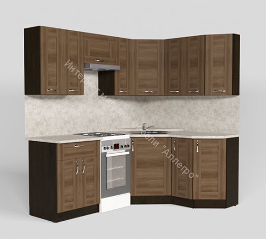 Кухонный гарнитур Кира мега оптима 2100х1500 мм