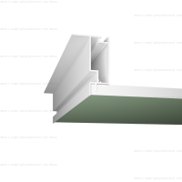 Теневой профиль для потолка Gips-BP80 срез белый