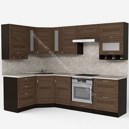 Кухонный гарнитур Кира гранд оптима 2600х1500 мм угловой