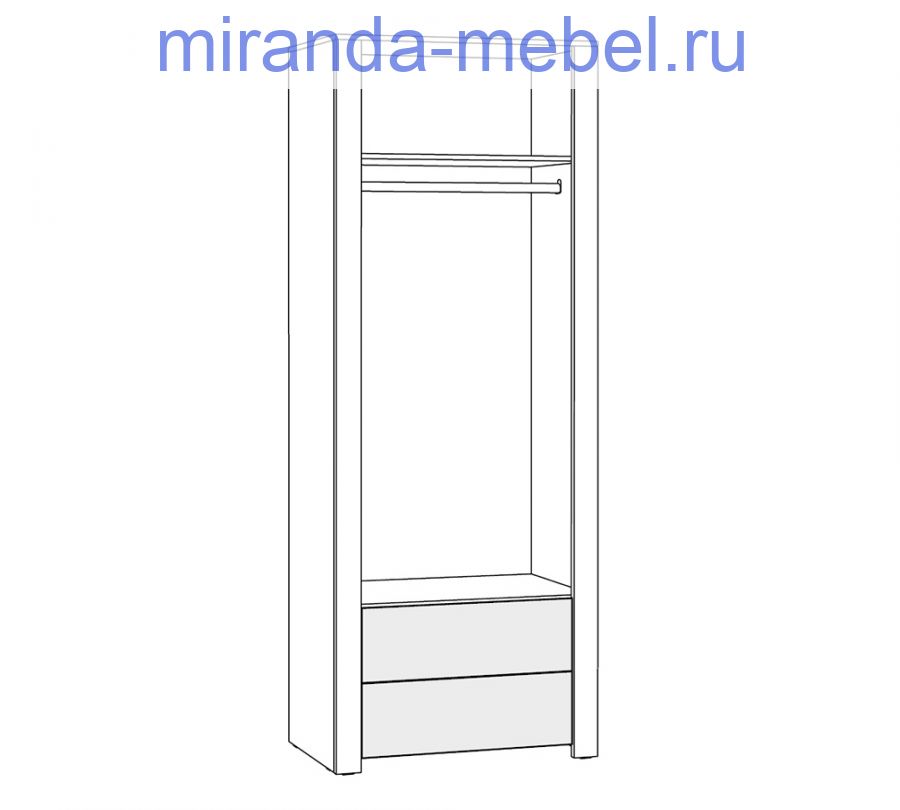 Детская Джастин 2 белый/дуб белый
