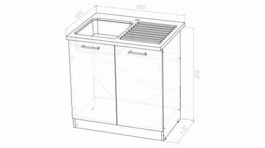 Кухонный гарнитур Надежда нормал 4 1500 мм
