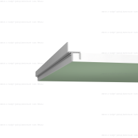 Теневой профиль для потолка Gips-ТP6 срез без отделки