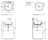 Раковина Flaminia Flag 40 Countertop Basin 40х40 схема 4