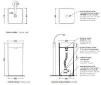 Напольная раковина Flaminia Monowash Freestanding Basin 40х40 схема 5