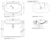 Раковина Flaminia Nuda 95 Countertop - Wall Hung Basin 95х54,5 схема 6