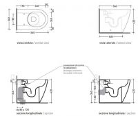 Унитаз Flaminia Link Back To Wall WC схема 2