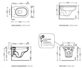 Подвесной унитаз Flaminia Efi Wall Hung WC ФОТО