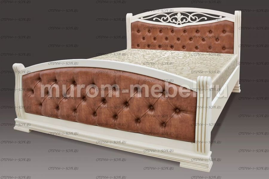 Кровать Сицилия с каретной вставкой