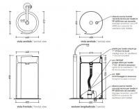 Напольная раковина Flaminia Monoroll Freestanding Basin 44х44 схема 5