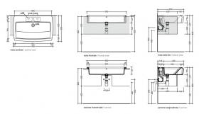 Полувстраиваемая раковина Flaminia Una 90 Semi-Inset Basin 90х59 ФОТО