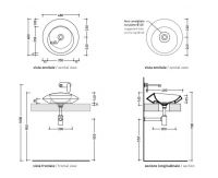 Раковина Flaminia Spire 48 48х48 схема 5