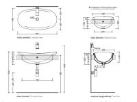 Накладная раковина Flaminia Io 90 Recessed Basin 90х48 схема 4