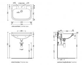 Подвесная раковина Flaminia Efi 70 Wall Hung Or Suitable For Pedestal 70х54 ФОТО