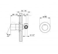 Смеситель Flaminia Fold Concealed Mixer схема 2