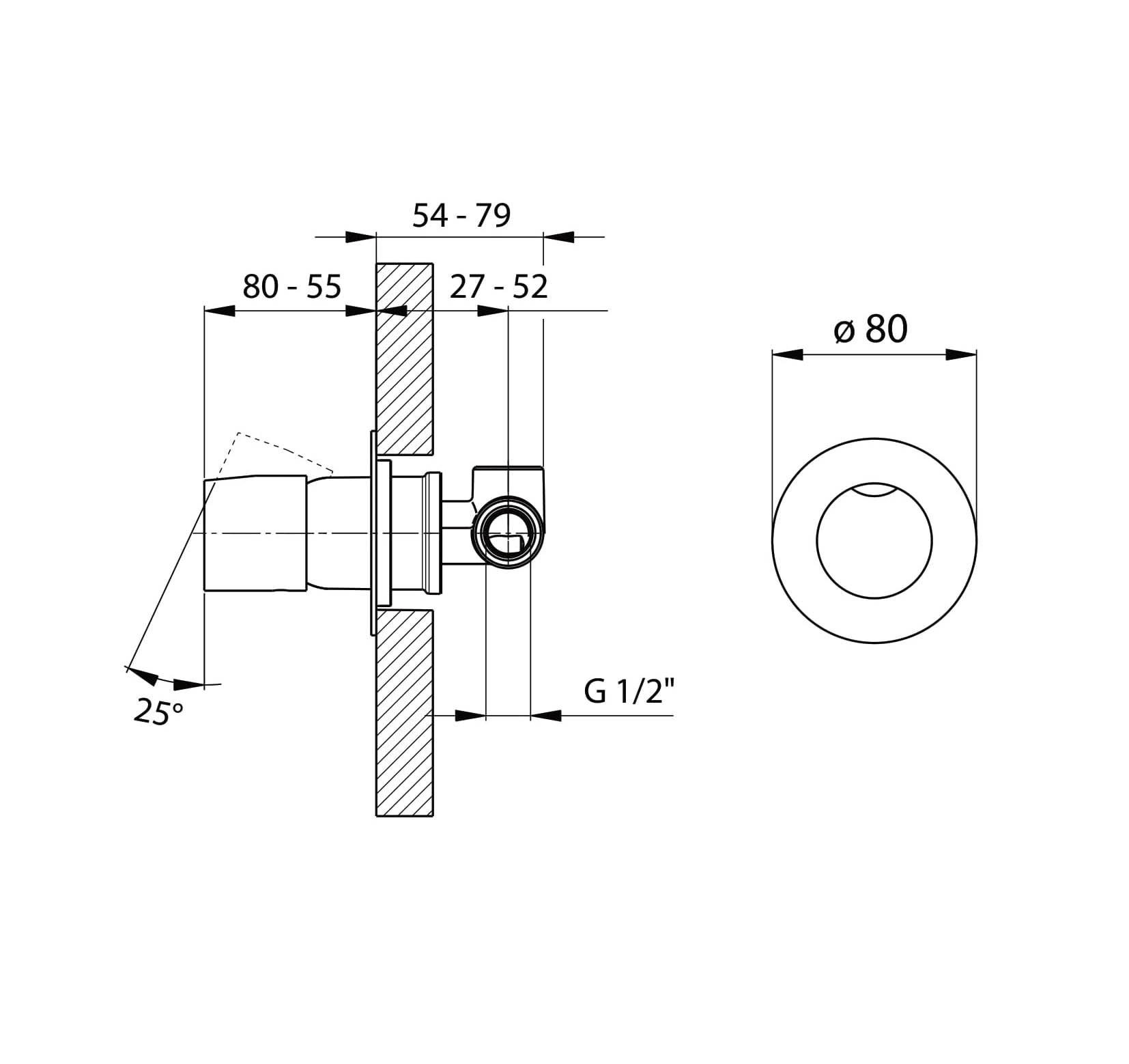 Смеситель Flaminia Fold Concealed Mixer схема 2