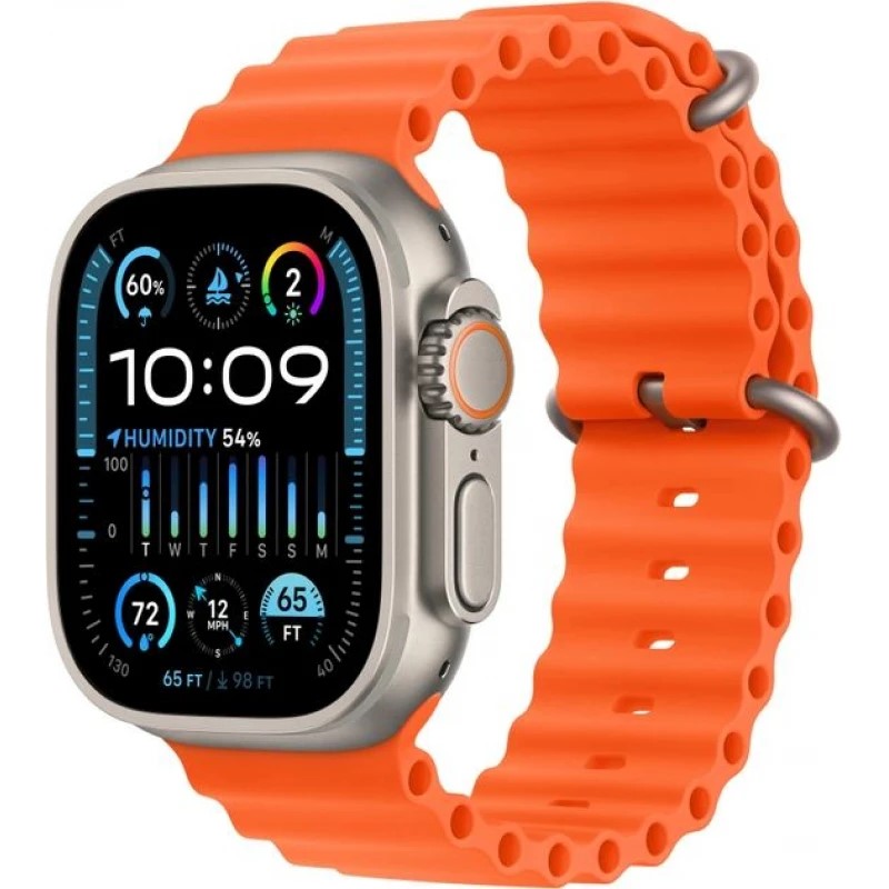 Apple Watch Ultra 2 GPS, 49мм, Titanium, Orange Ocean Band