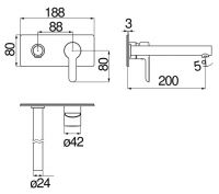 Смеситель для раковины Nobili ABC AB87198 схема 4