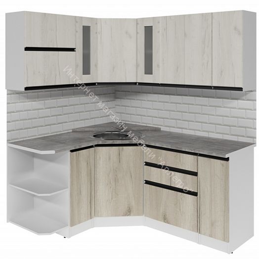 Кухонный гарнитур Паола оптима 1500х1800 мм