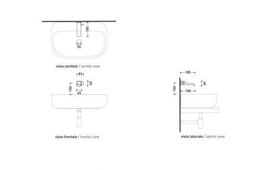 Смеситель Flaminia Noke Wall Single-Lever Basin Mixer ФОТО