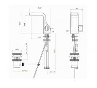 Смеситель Flaminia Noke Single Lever Bidet Mixer схема 2