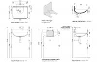 Раковина Flaminia Plate 54 Wall Hung Basin 54х46 схема 5