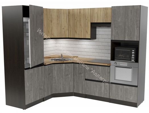 Кухонный гарнитур Адажио оптима 1800х2400 мм